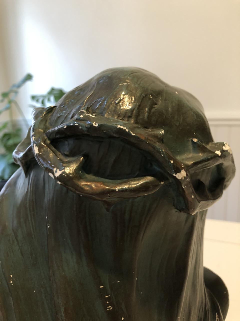 Mooi brocante heilig Jezus Christus met doornenkroon beeld