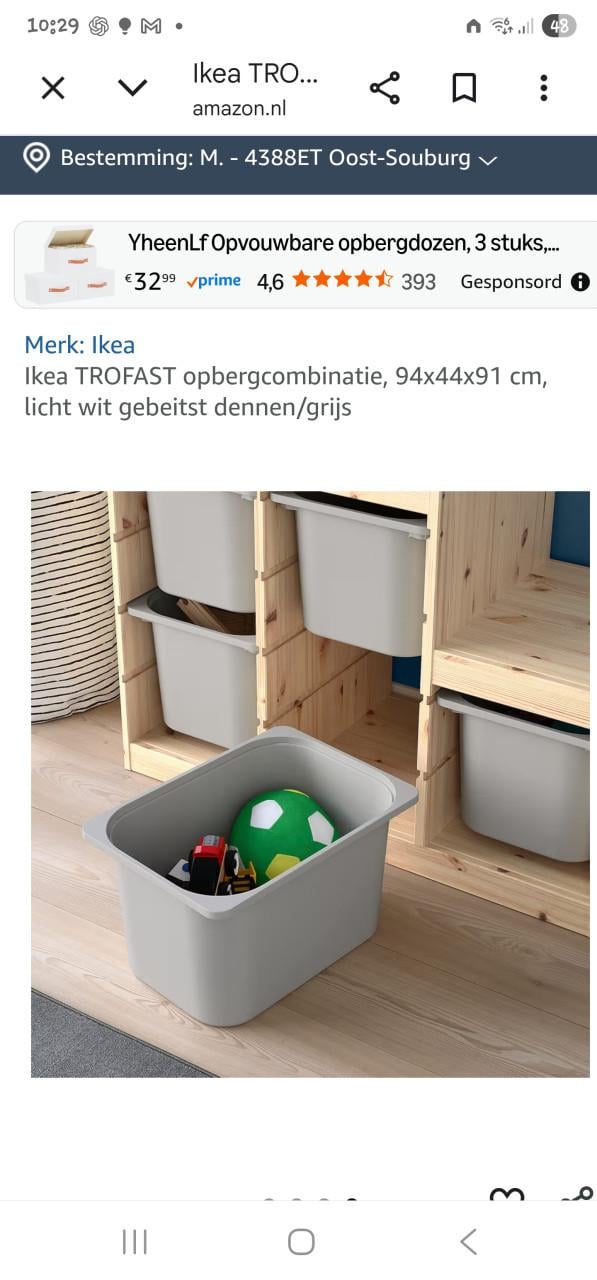 Trofaskast Ikea met bakken
