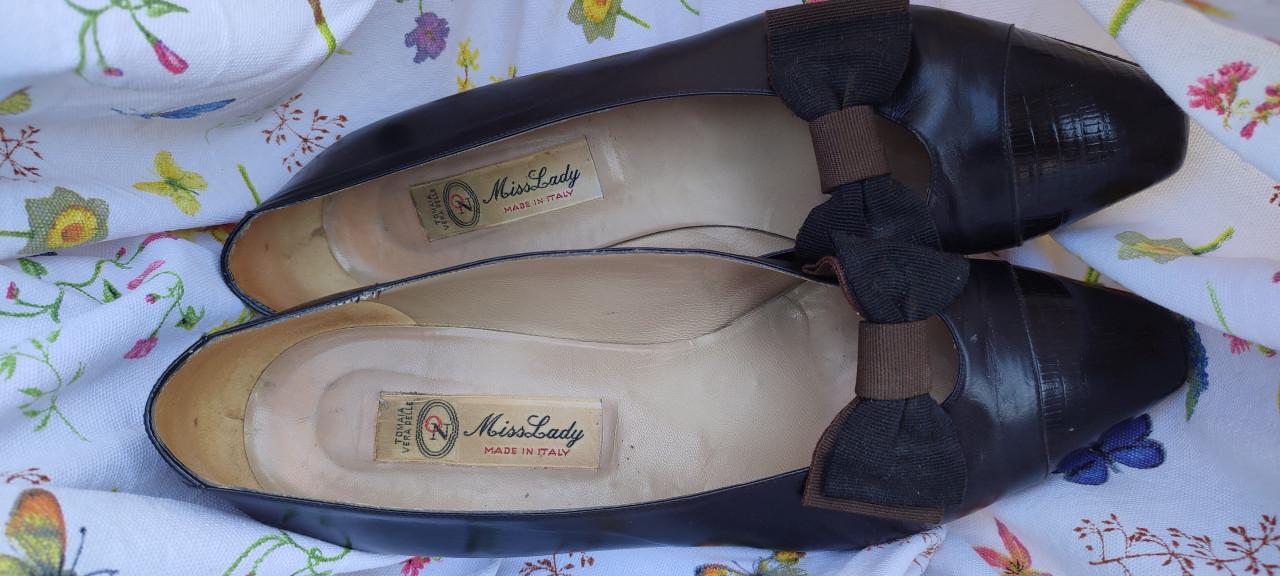 Dames Miss Lady leren pumps maat 42.5, weinig gedragen, bruin