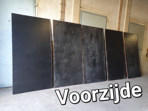 5 houten betonplex platen 250x125cm dikte 18mm.