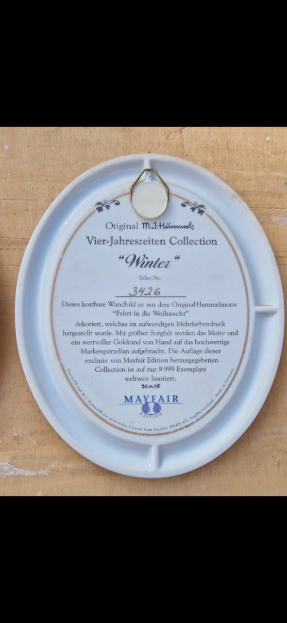 Bordjes Hummel, de 4 jaargetijden