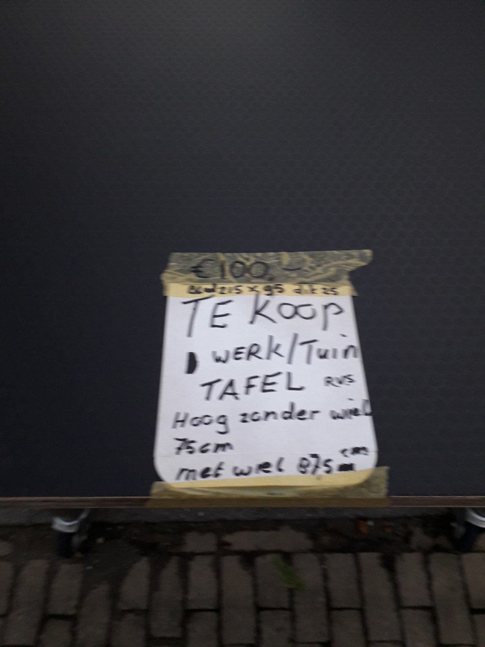 Werk/Hobby of voor in de tuin Tafel