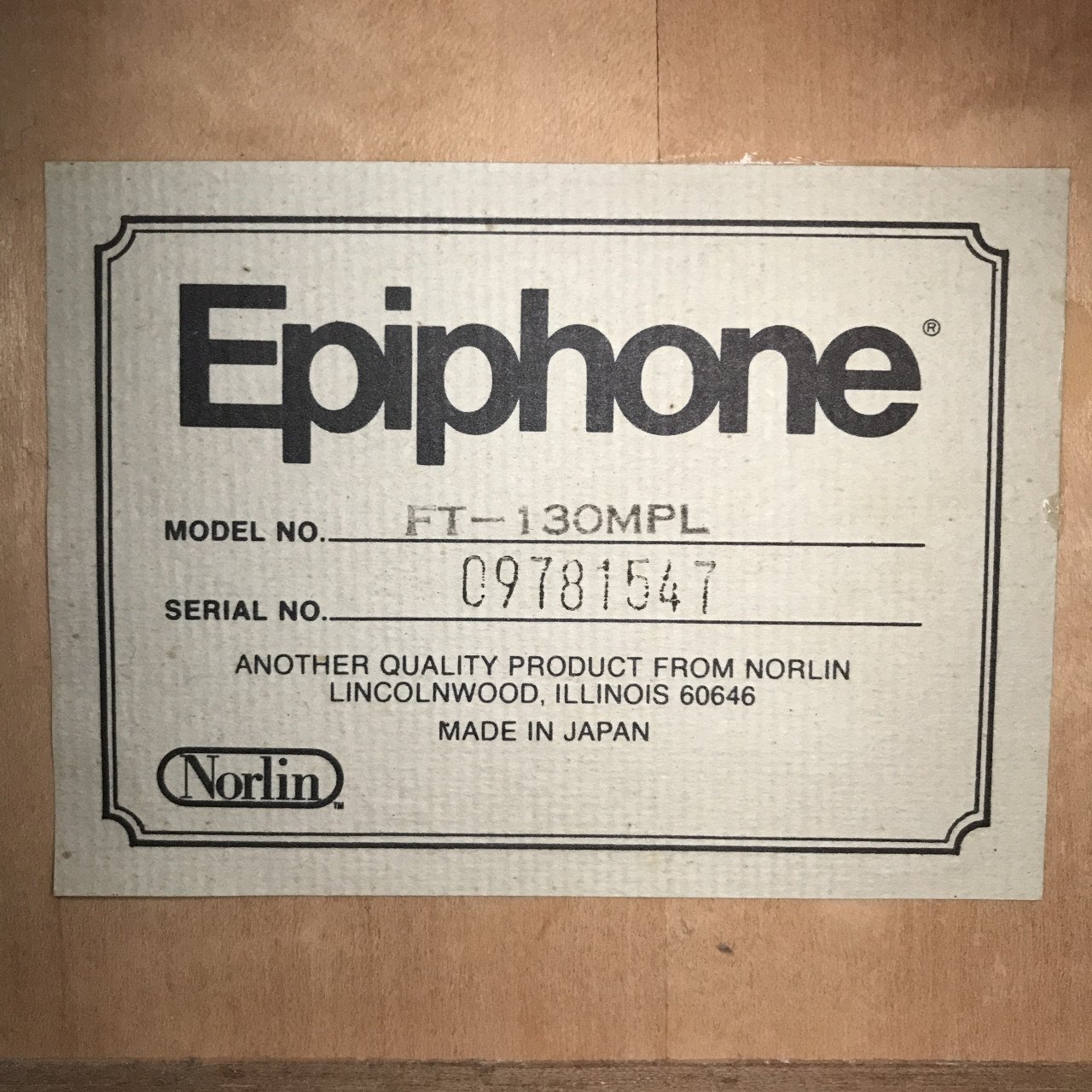 Epiphone FT-130 MPL gitaar
