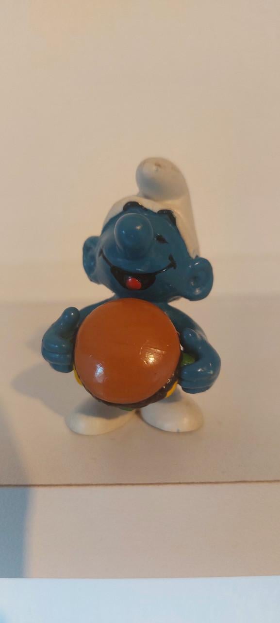 Te koop 3 plastic vintage Smurfen speelfiguurtjes