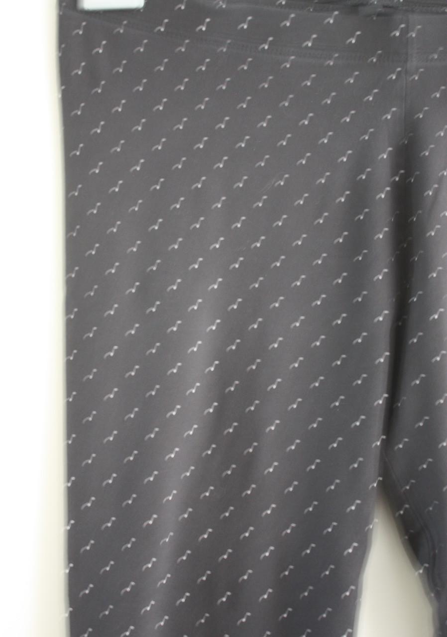 Zwarte legging met witte stippen maat l