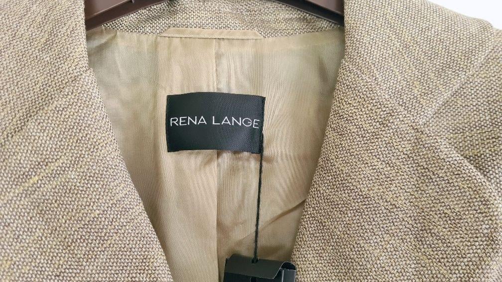 RENA LANGE: Nieuw licht camel tweed blazer maat 42 € 1.420,–