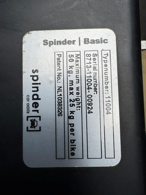 Spinder trekhaak fietsendrager