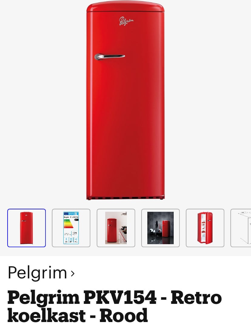 Retro pelgrim koelkast