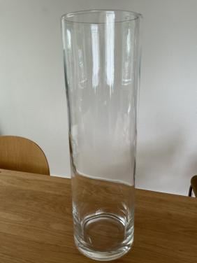 Hoge ronde glazen vaas