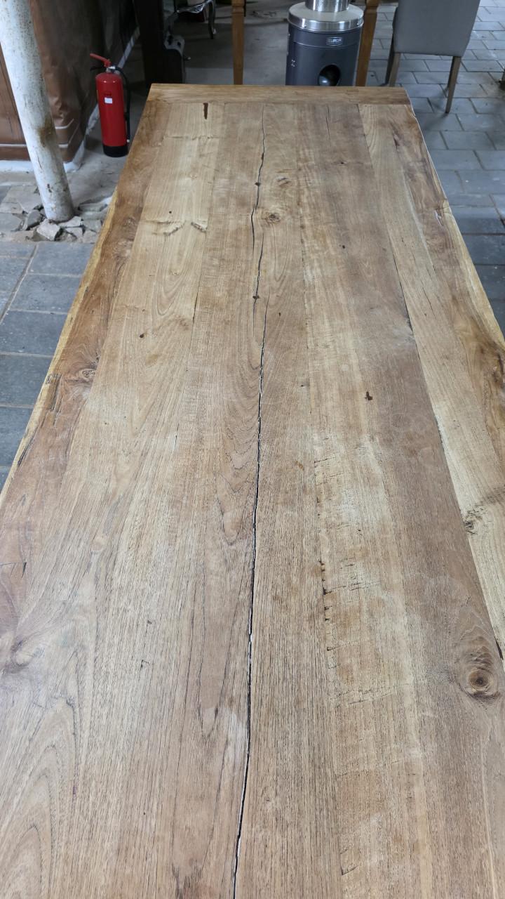 300 cm lange oude boerentafel/ kloostertafel