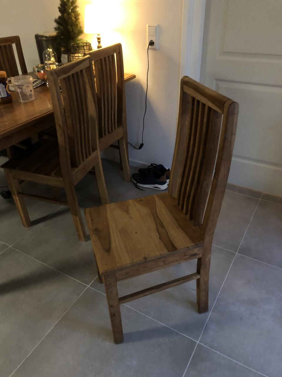 4 stevige eetkamerstoelen zware kwaliteit