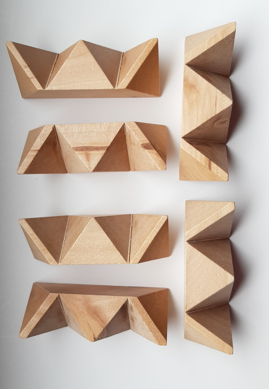 Houten legpuzzels- hersenkraker- wereldbol en achthoekige bal