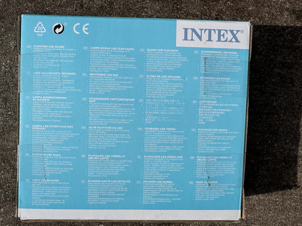 Intex drijvend LED-lichtbal