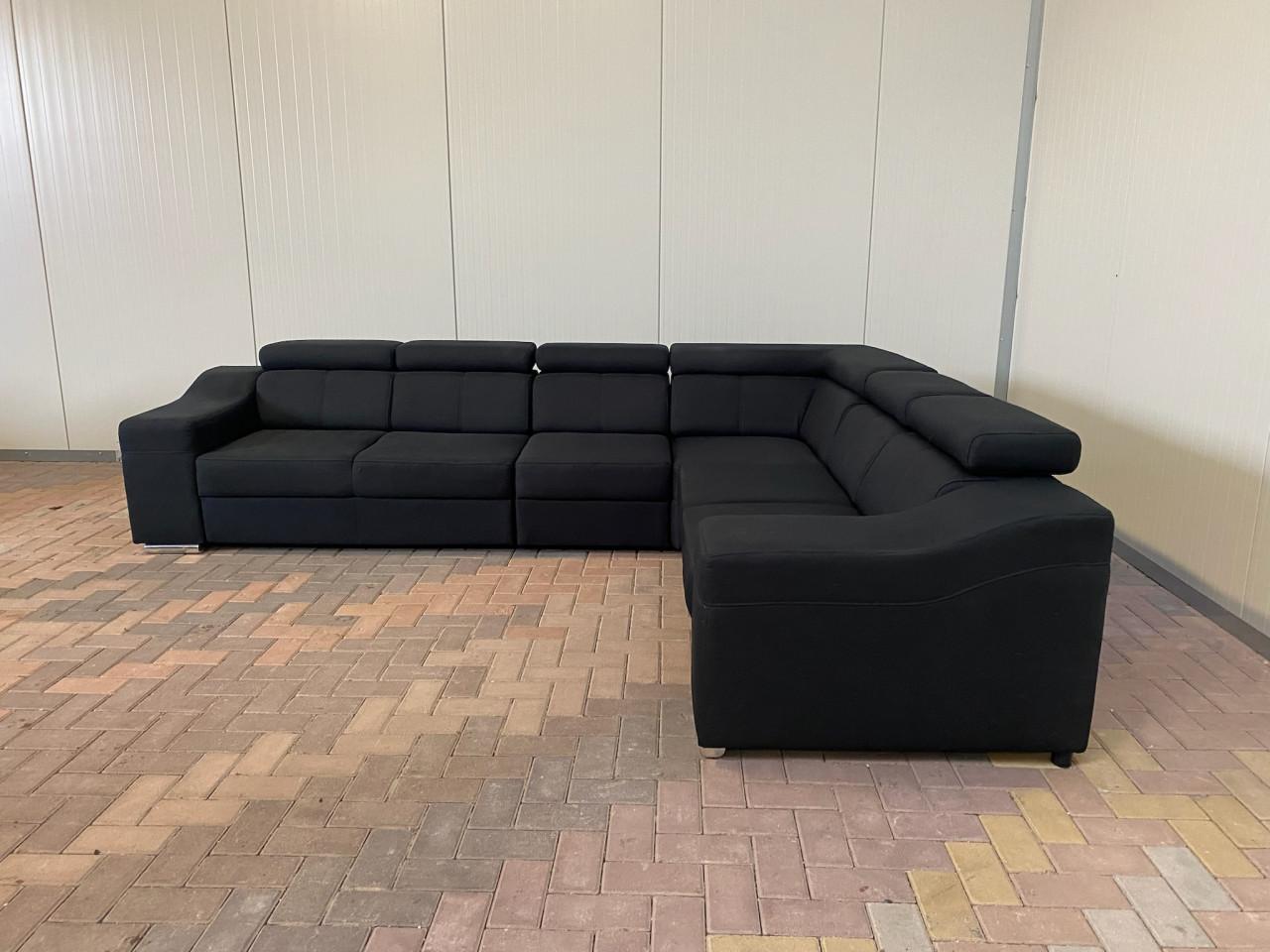 GRATIS LEVERING HEEL NEDERLAND Moderne Zwarte Stoffen Hoekbank