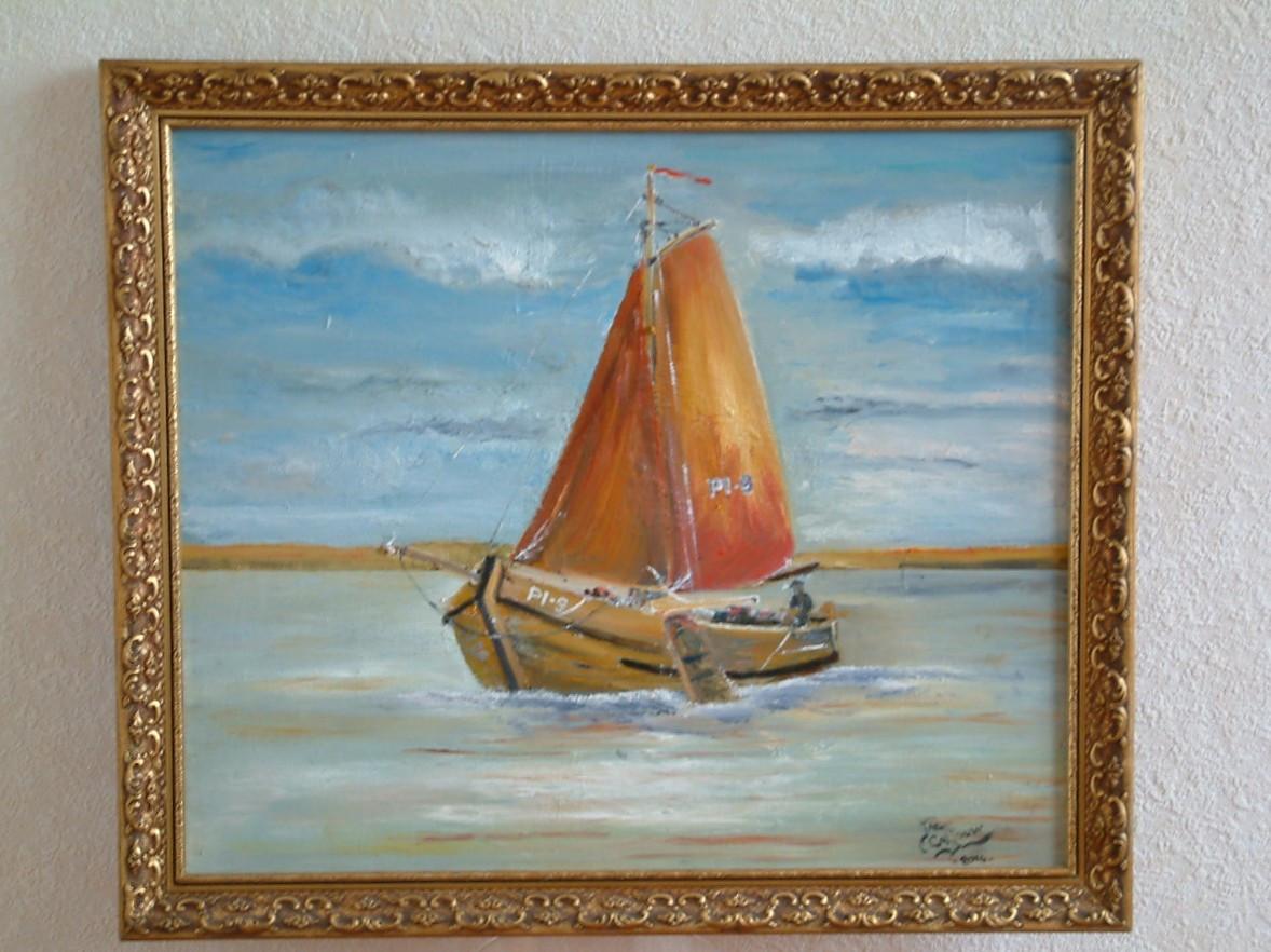 Schilderijen olie verf op doek Jac Caljouw  Arnemuiden