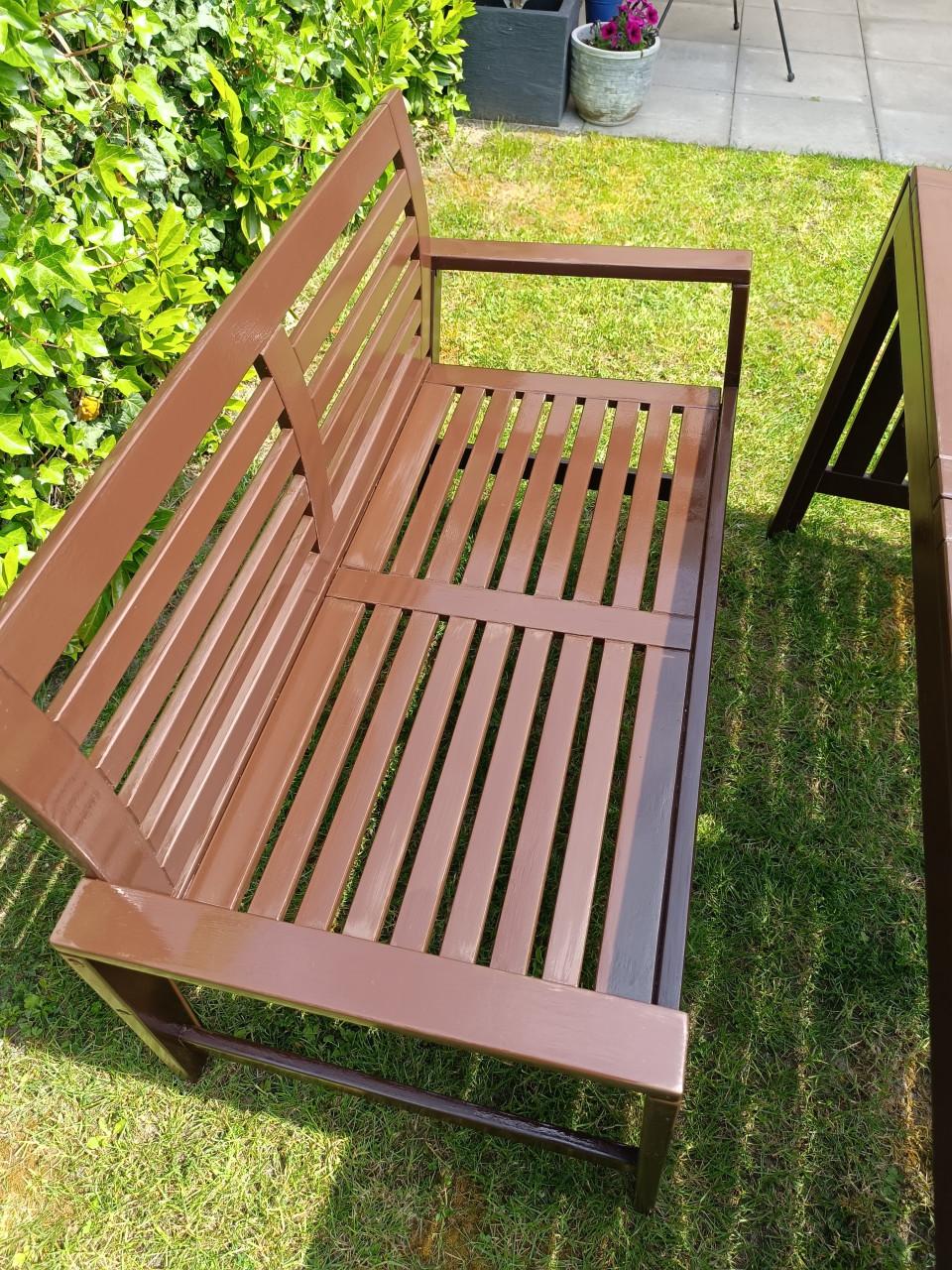 IKEA APPLARO tuinset te koop – bruin gebeitst massief hout