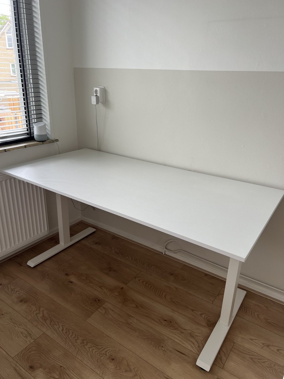 Zit-sta bureau wit 160 x 80 cm