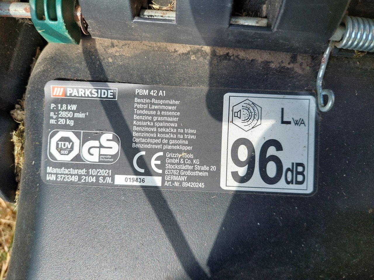 Benzine grasmaaier