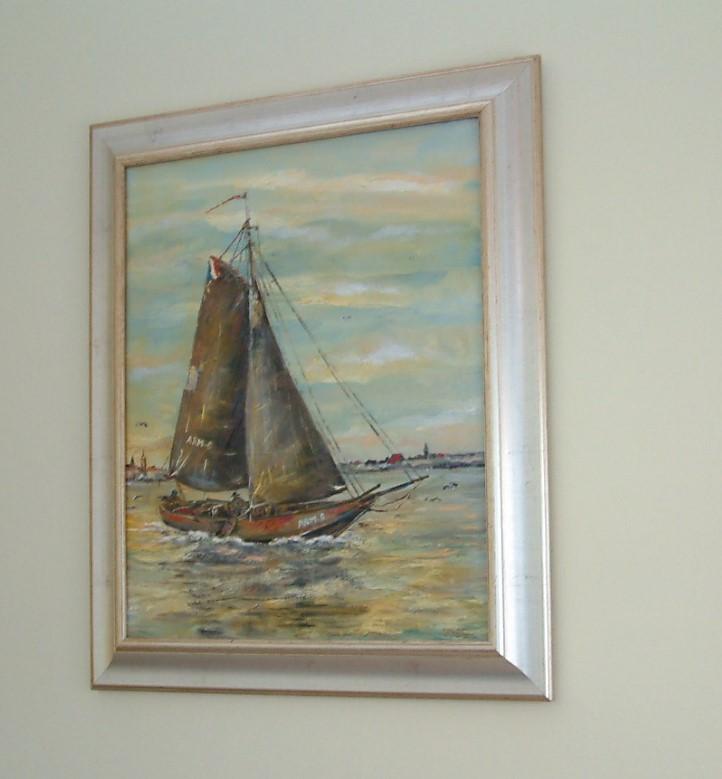 Hoogaars -hengst  oude visserij  schilderijen  Jac Caljouw  Arnemuiden