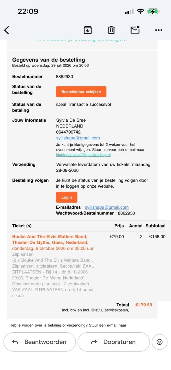 2 Tickets Bouke and the Elvis matter Band