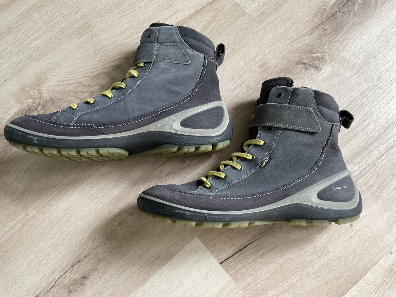 Ecco Biom hoge gore-tex wandelschoen sneaker, mt. 42, kleur grijs