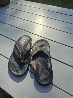 Nieuwe leren Reef heren slippers maat 40