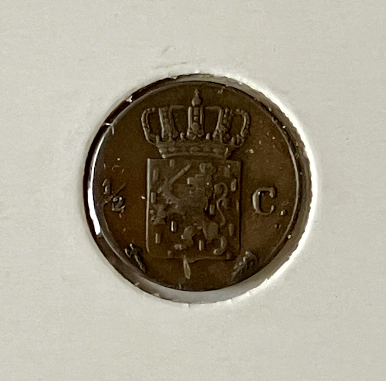 1/2 Cent 1877 Willem III