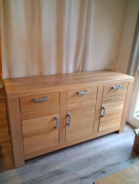 Dressoir kast + tvmeubel van massief eikenhout te koop