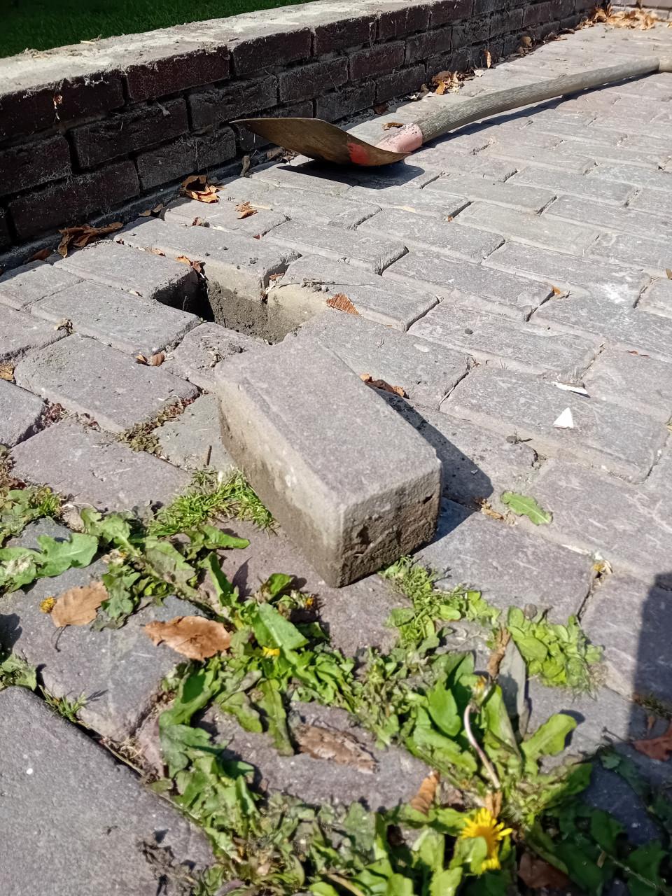 14 m2 hardgebakken straatklinkers