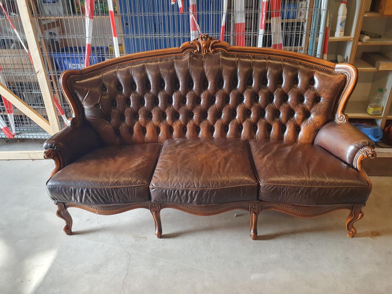Chesterfield / vintage / Rococo stijl 3-1-1