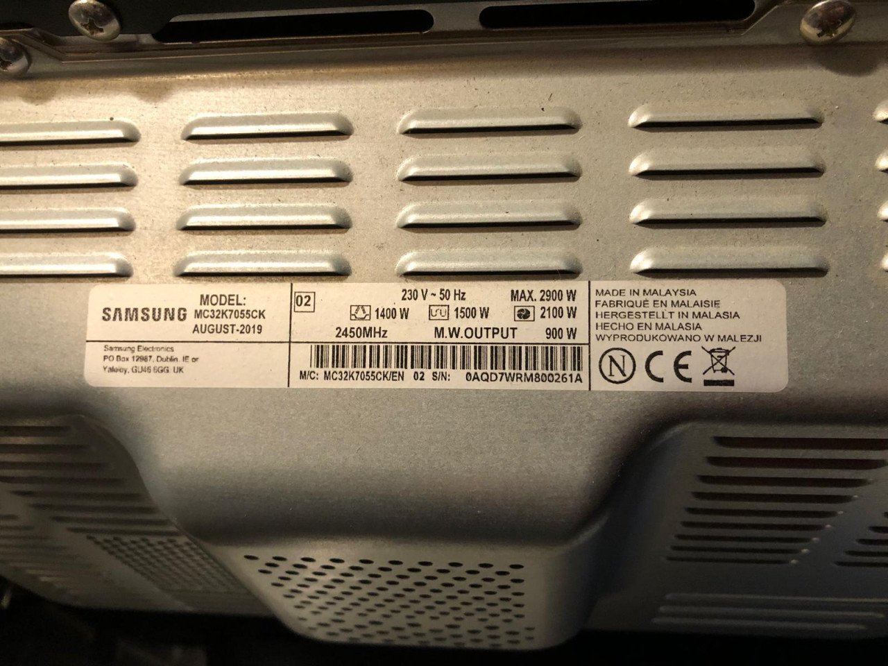 Zo goed als nieuwe Combi Magnetron 32L - Model: MC32K7055CK (augustus 2019)