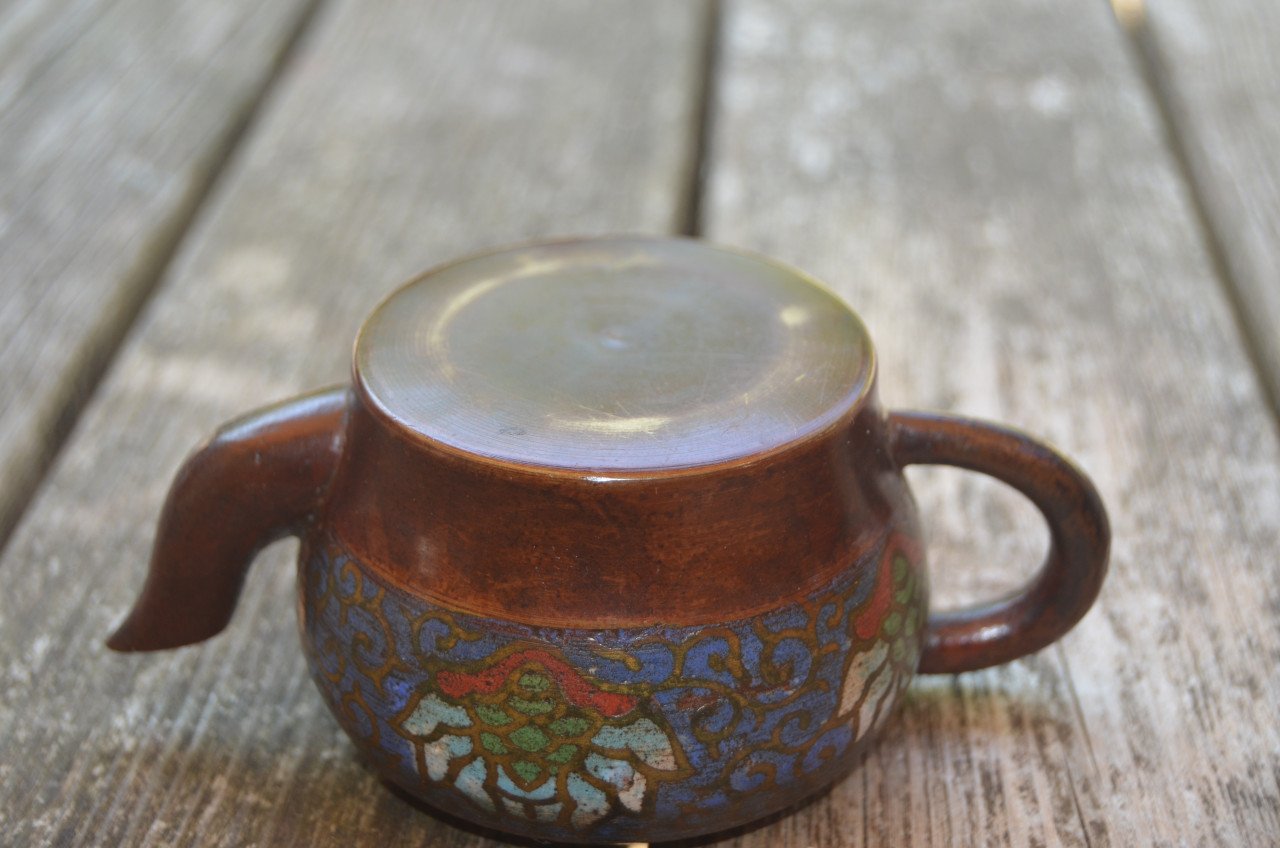 Cloisonné Chinees trekpotje van metaal