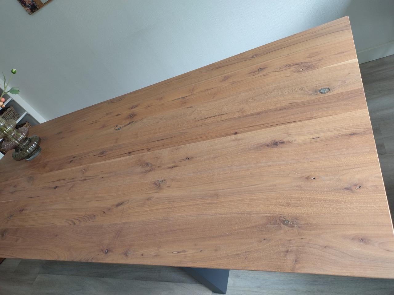 Zgan grote eetkamertafel, afmeting 100 x 220 cm