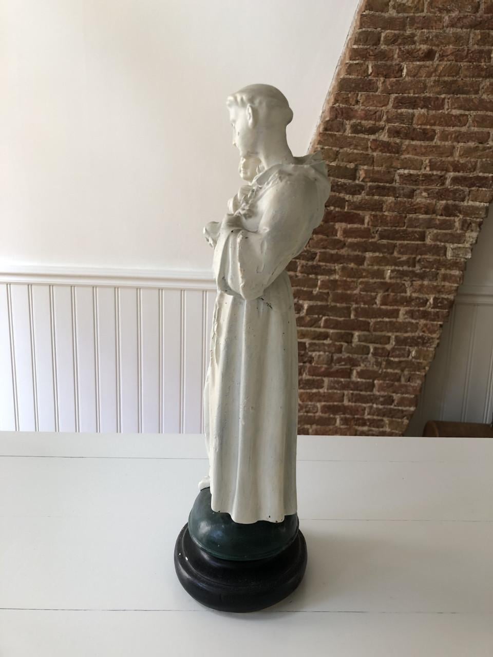 Mooi oud brocante heilig sint Antonius beeld