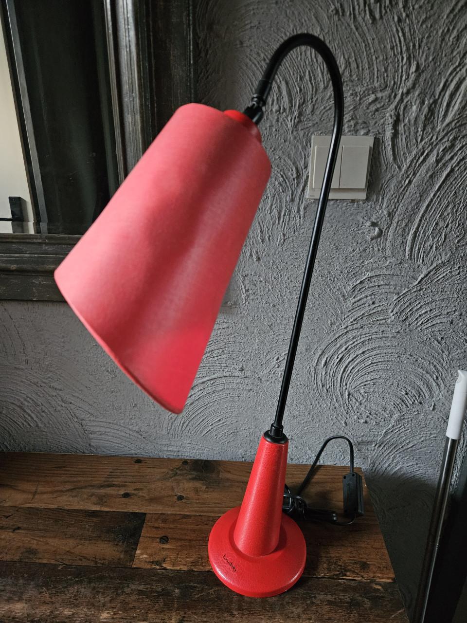 Vintage prachtige Bony Design Tafellamp Rood - Jaren '80