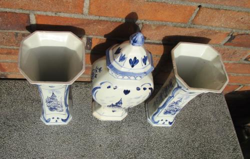 3 delig kaststel delfts blauw.