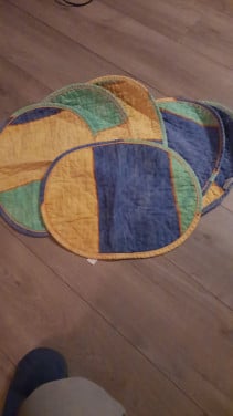 6 stuks Placemats stof