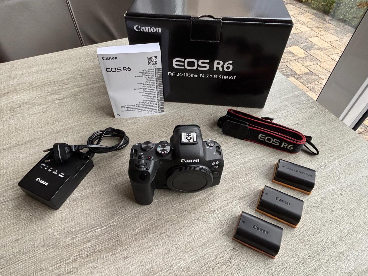 Canon R6 - 6000 clicks + 3 extra accu’s + 64GB geheugenkaart —- als nieuw