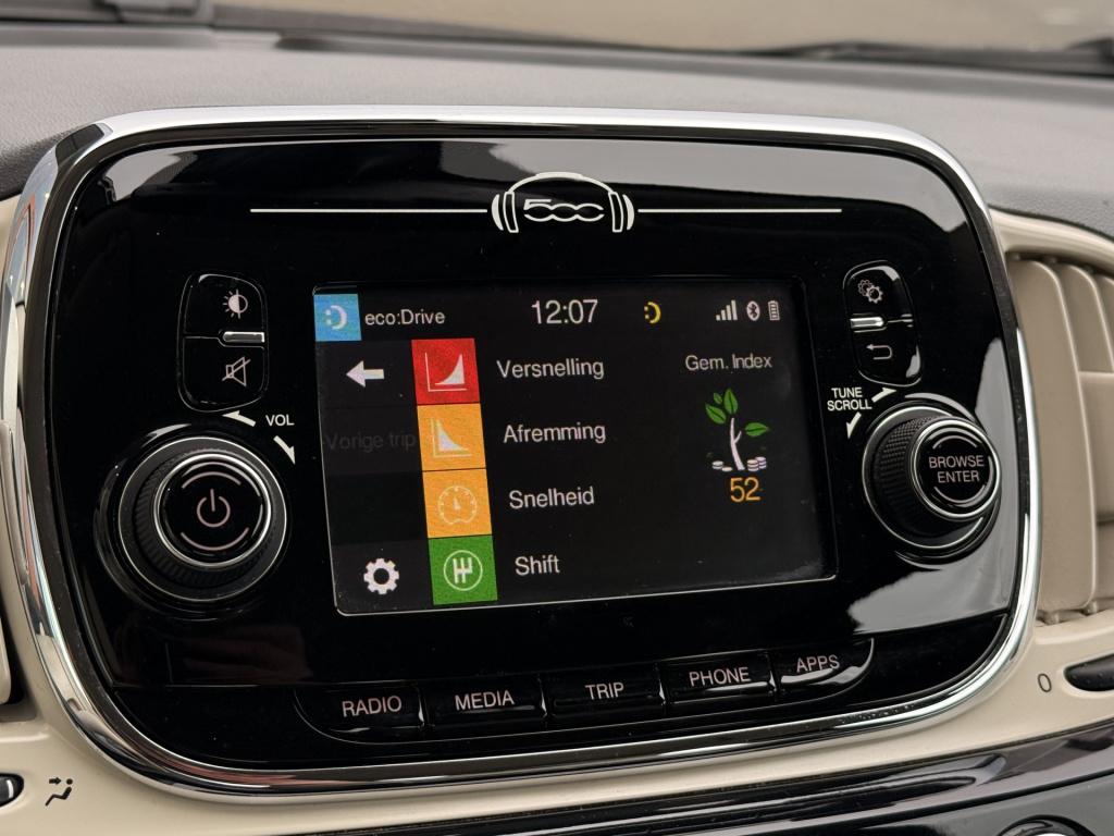 Fiat 500 cabrio lounge 1.2 | automaat | parkeersensoren | led | bluetooth |