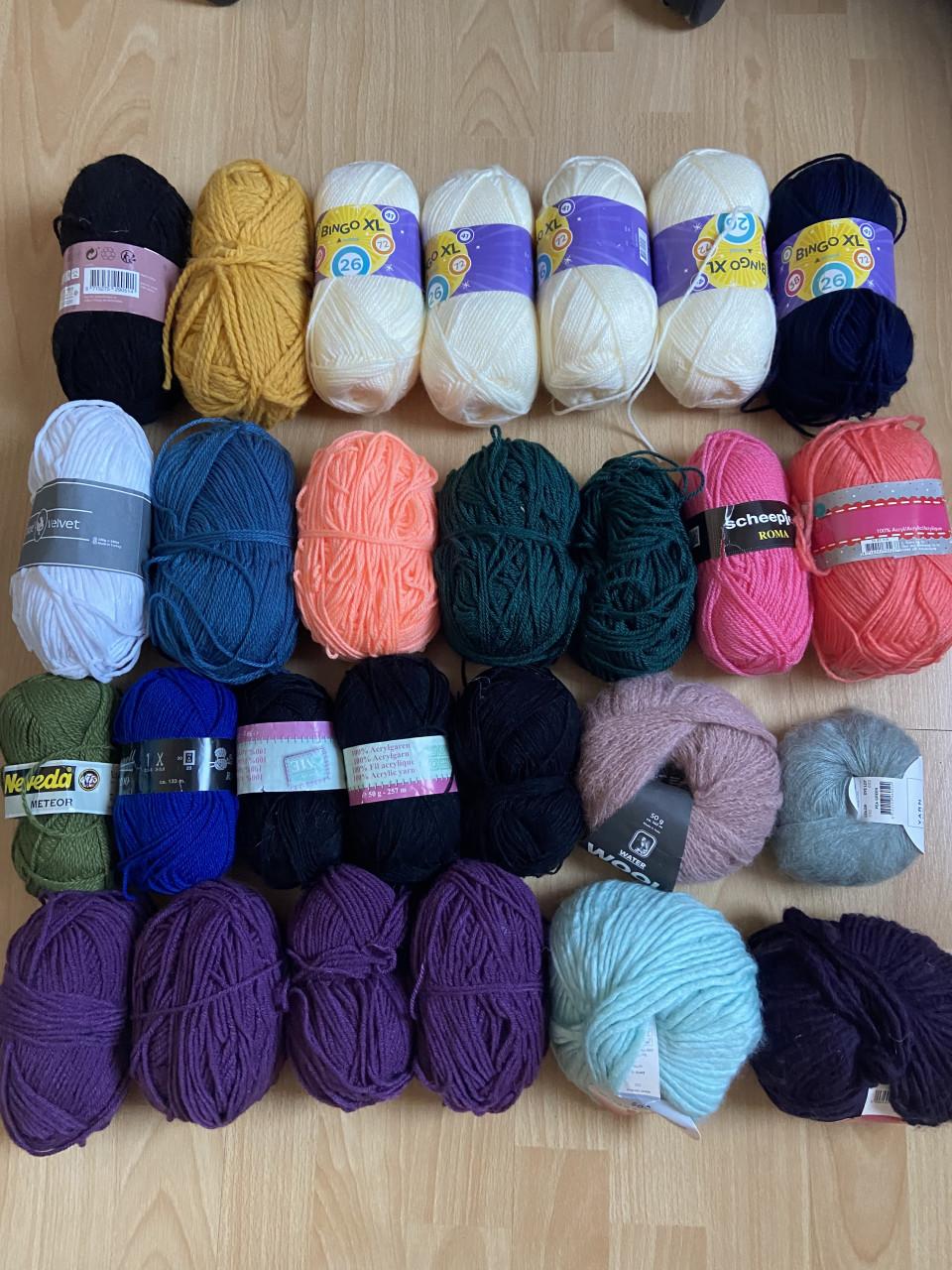 Grote hoeveelheid wol