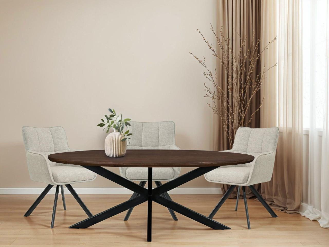 OVALE TAFEL IN DIVERSE MATEN, ONDERHOUDSVRIJ