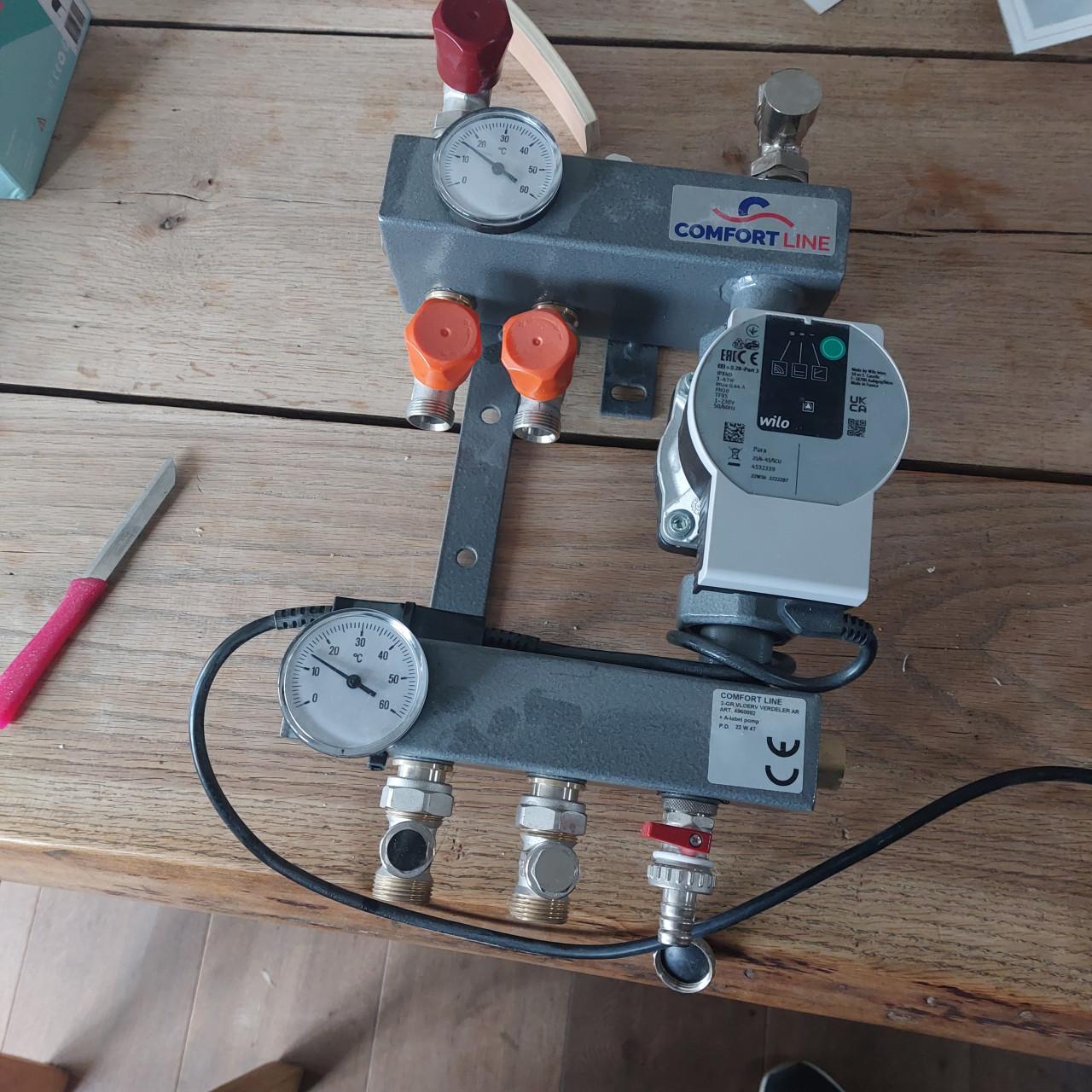 Twee groeps vloerverwarmings unit