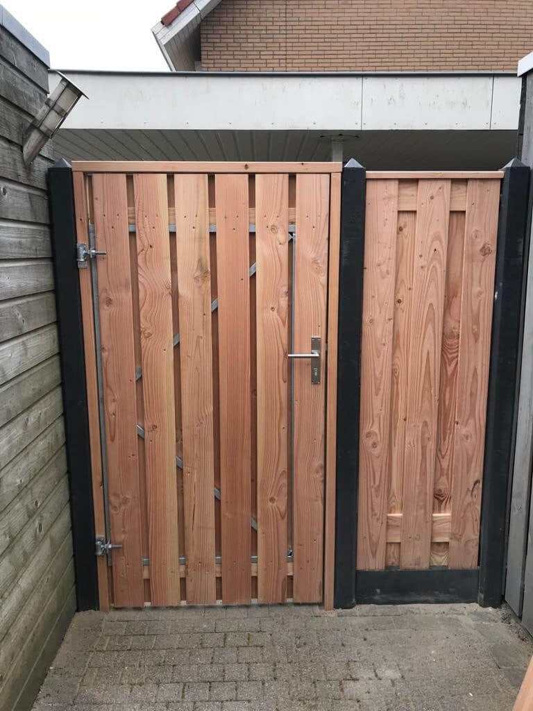 Hout betonschutting materialen ** Plaatsing ook mogelijk