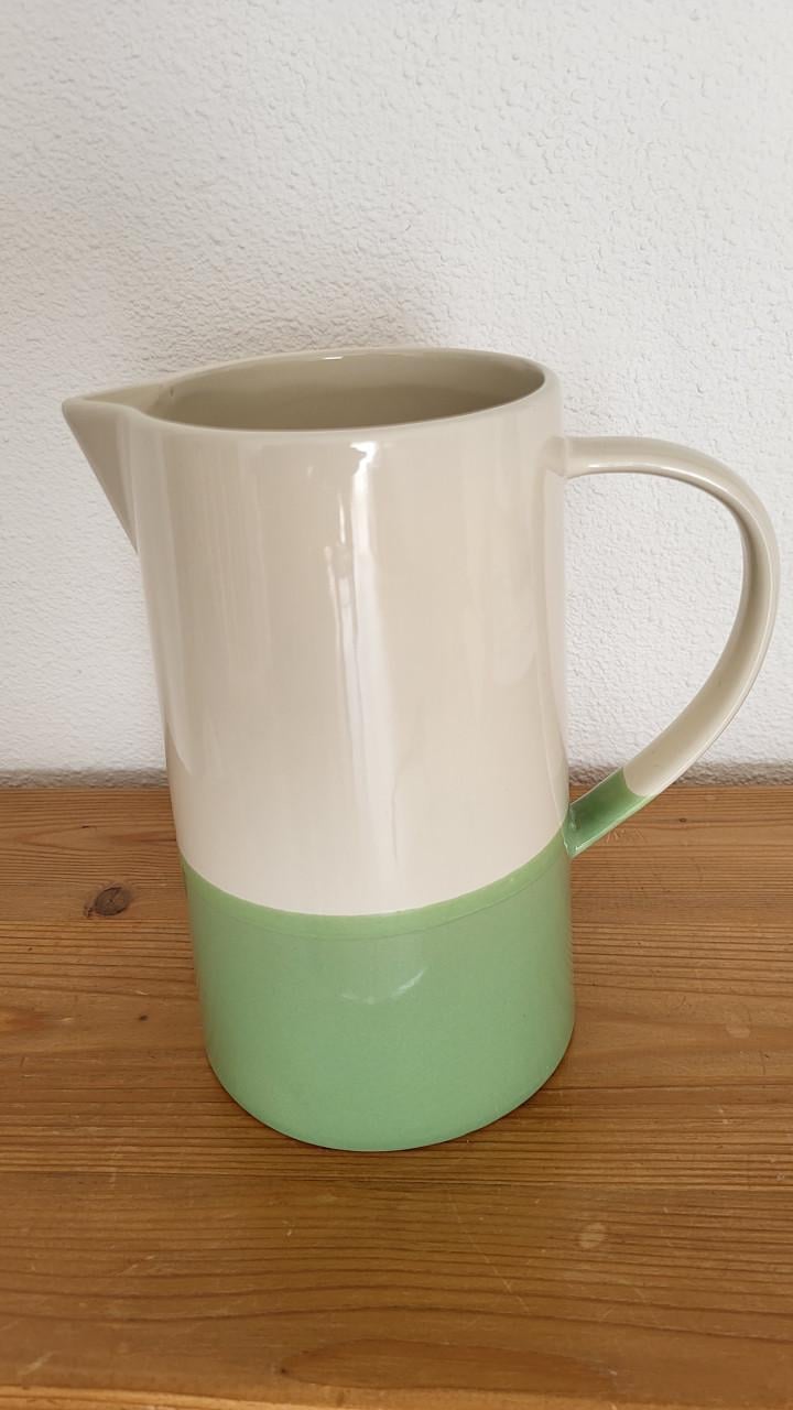 Kan keramiek bicolor h 20,5 cm - NIEUW