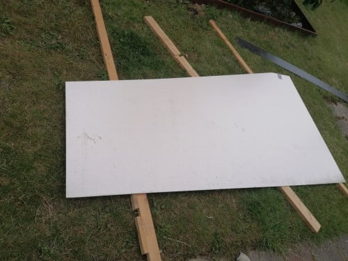 Gebroken Witte trespa rest Plaat