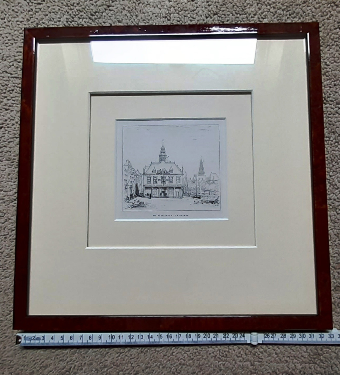 Zeeland: Beursgebouw Vlissingen Houtgravure uit 1881