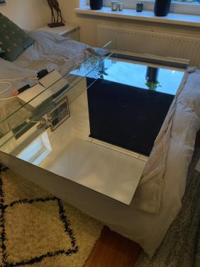 Douche spiegel met twee lampen