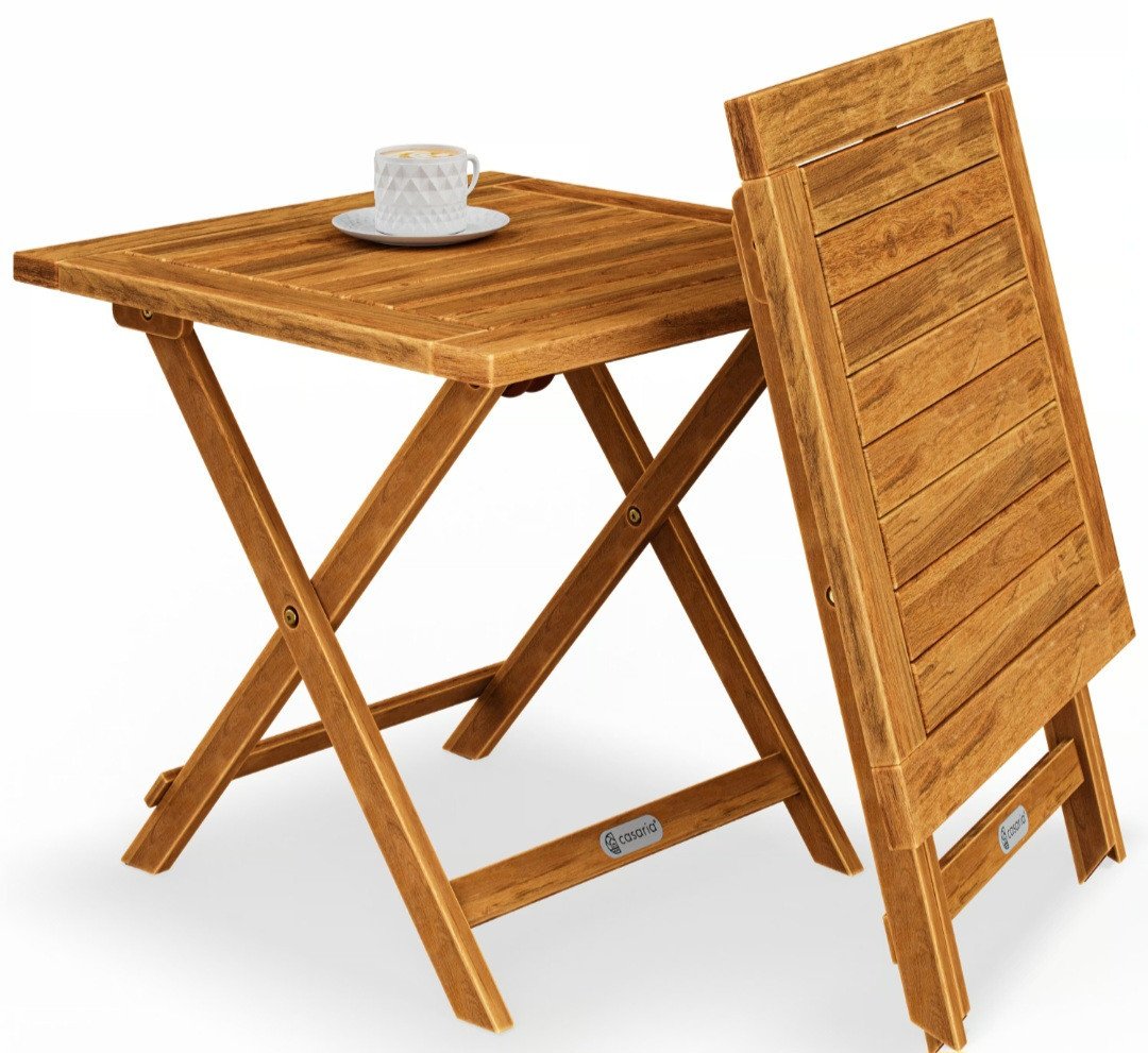 Bijzettafel of tuintafel acacia hout. NIEUW!