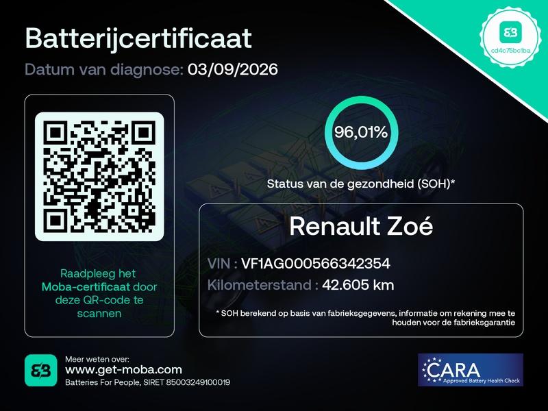 Renault Zoe r135 limited 52 | koop accu | 1e eigenaar