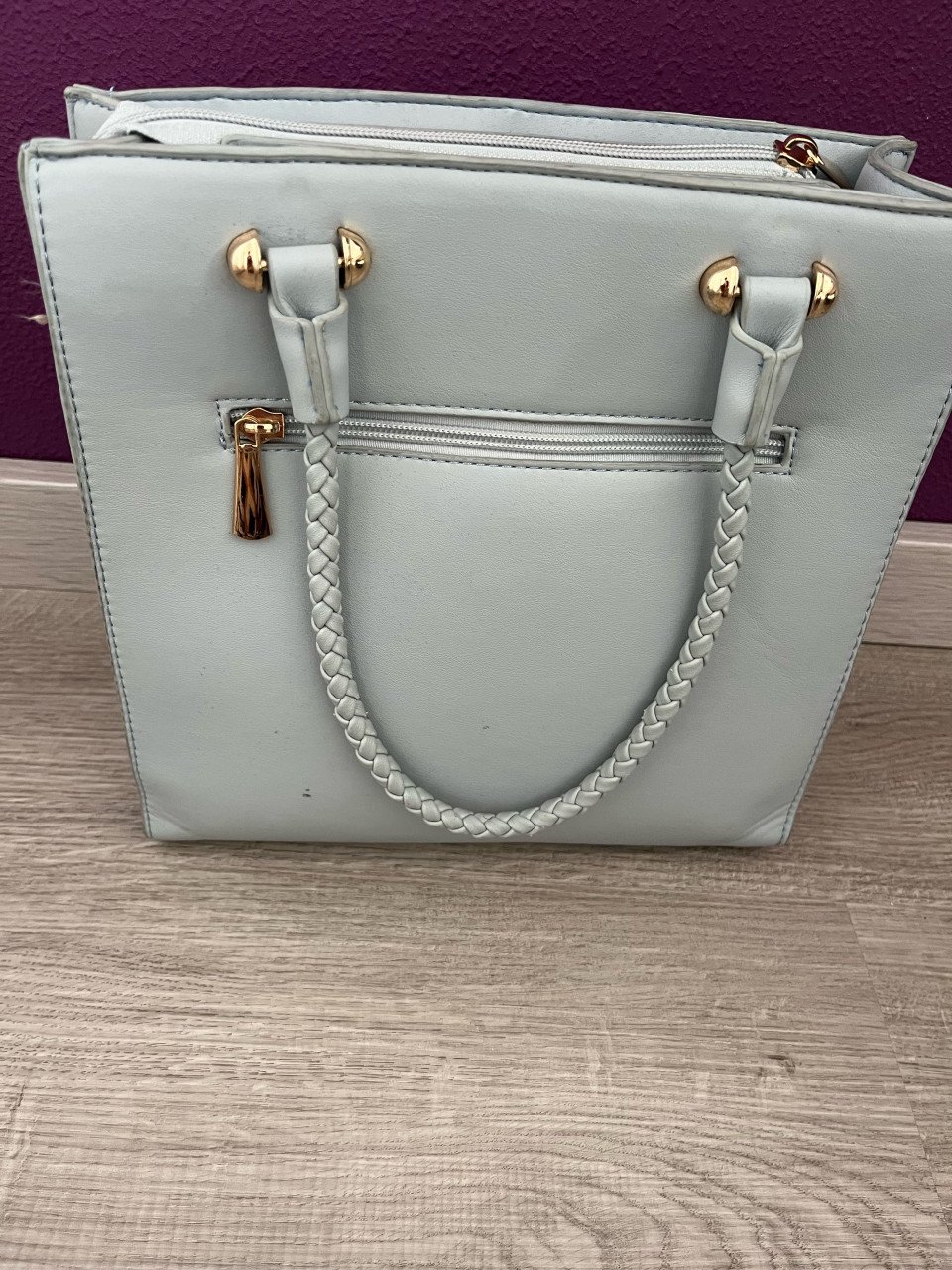 Lichtblauwe tas